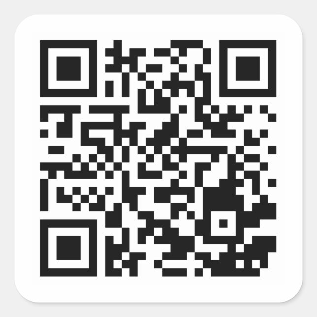 Sticker Carré Feuille d'autocollants ronds classiques de code QR (Devant)