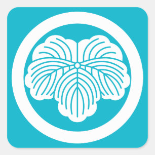 Sticker Carré Feuille de lierre en cercle