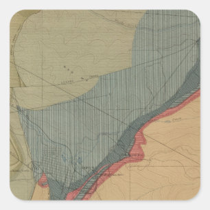 Sticker Carré Feuille de secteur d'Aspen