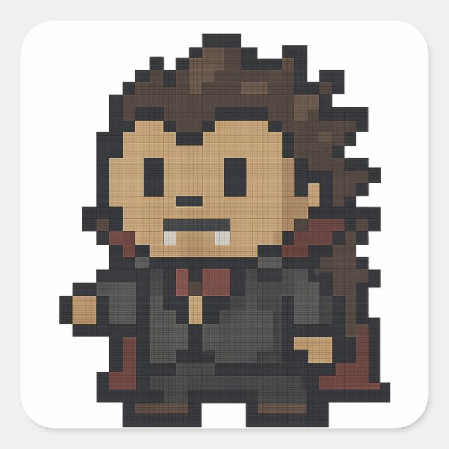 Sticker Carré feuille de vampire hedgehog (Devant)