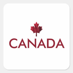Sticker Carré Feuille d'érable du Canada