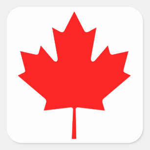 Sticker Carré Feuille d'érable du Canada