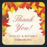 Sticker Carré Feuilles d'automne en or de l'érable d'automne rus<br><div class="desc">Feuilles d'automne en or de l'érable d'automne rustique | Sticker Merci. (1) Pour plus de personnalisation,  cliquez sur le lien "customiser plus loin" et utilisez notre outil de conception pour modifier ce modèle. (2) Si vous avez besoin d'aide ou d'articles correspondants,  veuillez me contacter.</div>