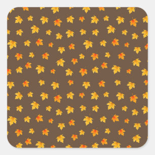 Sticker Carré Feuilles de l'érable automne
