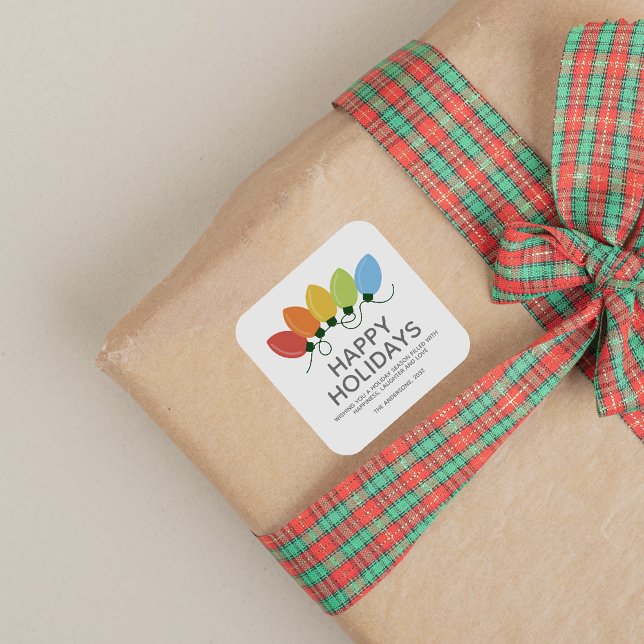 Sticker Carré Feux graphiques modernes Noël (Créateur téléchargé)