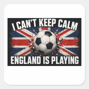 Sticker Carré Fèvre de football Union Jack de tournoi mondial.