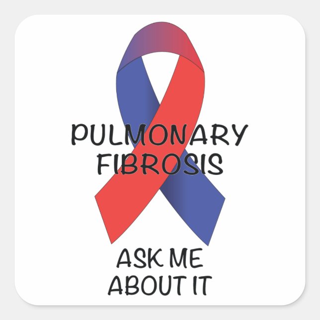 Sticker Carré Fibrose pulmonaire (Devant)