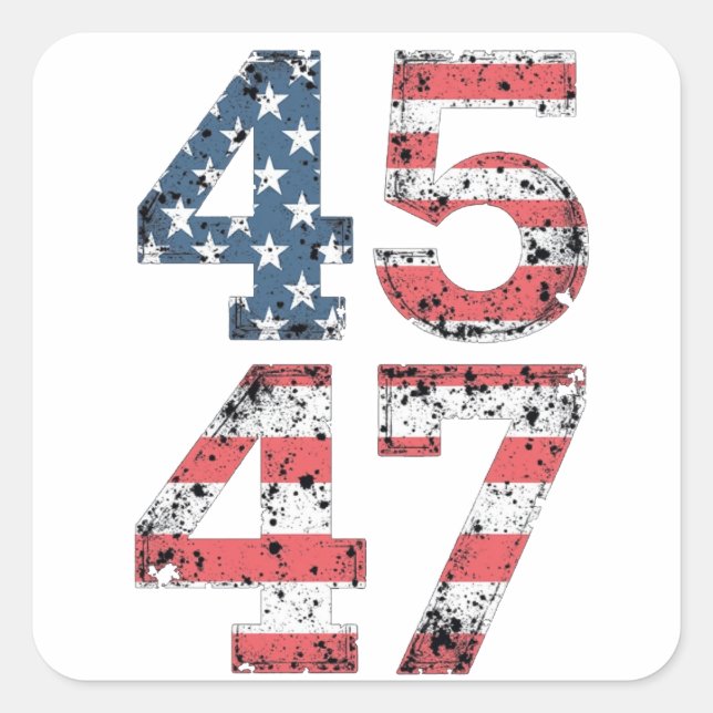 Sticker Carré Fière Maga 47ème Trump remporte la journée de l'in (Devant)