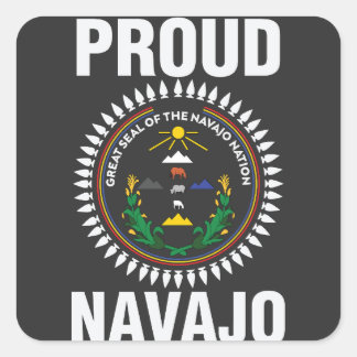 Sticker Carré Fière nation Navajo - grand sceau du navajo