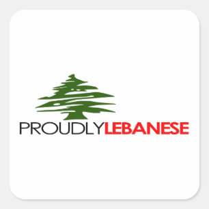 Sticker Carré Fièrement libanais, libanais et fier - le Liban