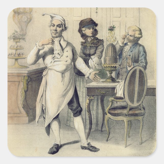 Sticker Carré Fierté dans la Cuisine, d'une série d'empreintes d (Devant)