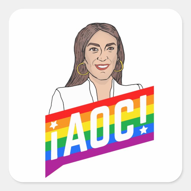 Sticker Carré Fierté LGBT AOC (Devant)