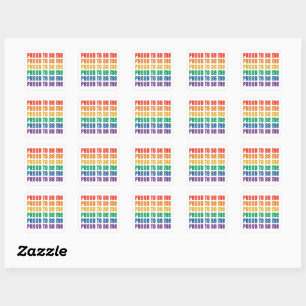Sticker Carré Fierté LGBTQI+ : Fier d'être moi - Aimant gay