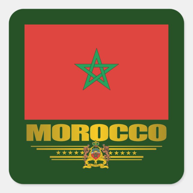 Sticker Carré "Fierté marocaine" (Devant)