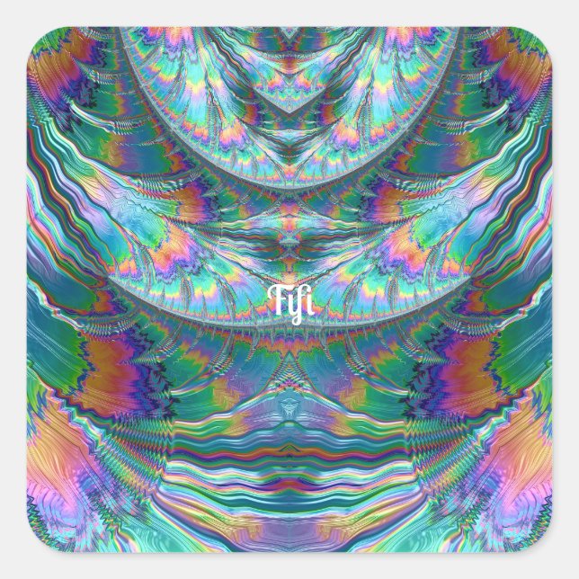 Sticker Carré FIFI ~ Nuances brillantes PASTEL 3D ~ (Devant)