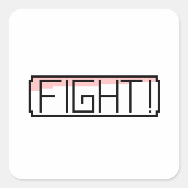 Sticker Carré "Fight" Gamers Nostalgia  (Devant)