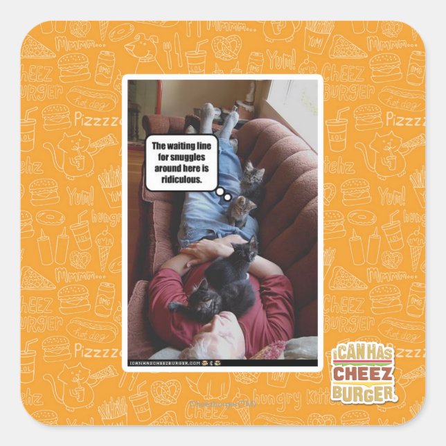 Sticker Carré File d'attente pour les lunettes (Devant)