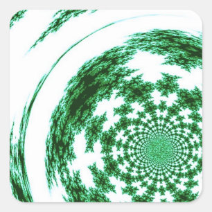 Sticker Carré Filet de rotation verte