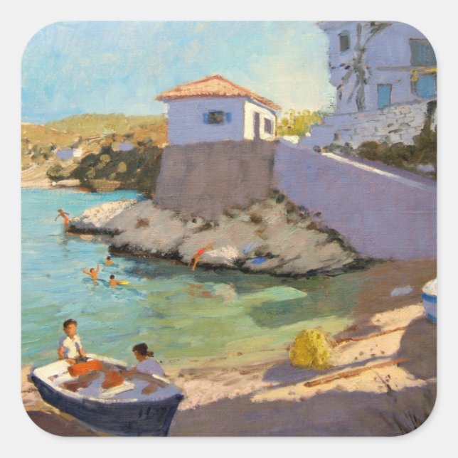 Sticker Carré Filets de pêche Samos 2005 (Devant)