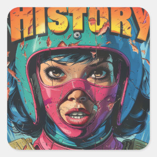 Sticker Carré fille