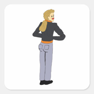 Sticker Carré fille