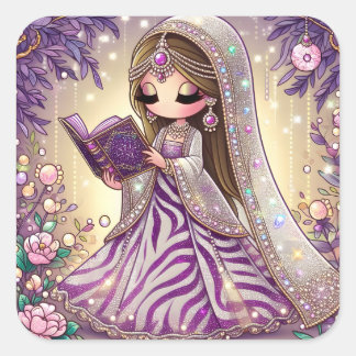 Sticker Carré Fille