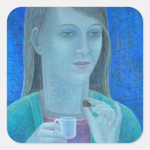 Sticker Carré Fille au chocolat 2011