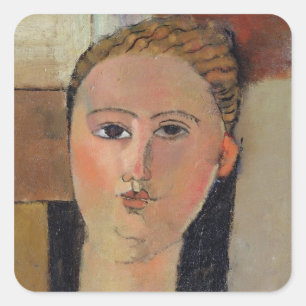 Sticker Carré Fille avec les cheveux rouges, 1915