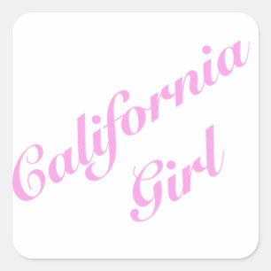 Sticker Carré Fille de Californie