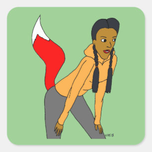 Sticker Carré fille foy