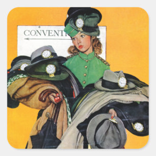 Sticker Carré Fille Hatcheck