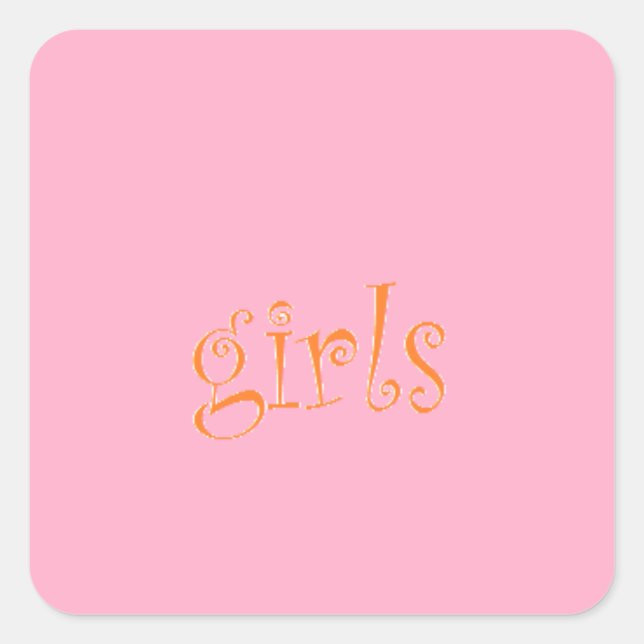 Sticker Carré filles (Devant)