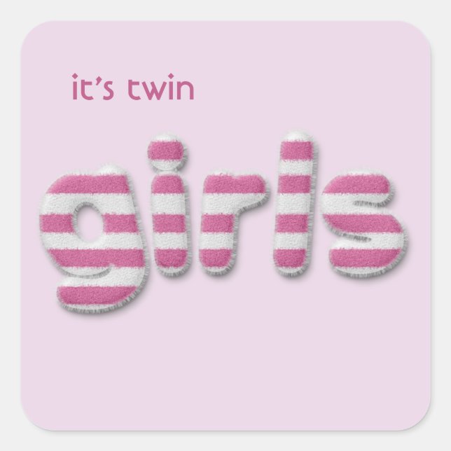 Sticker Carré filles floues (Devant)