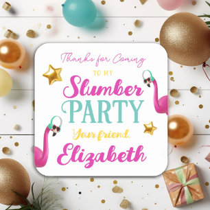 Sticker Carré Filles SLEEPOVER Stwood Anniversaire