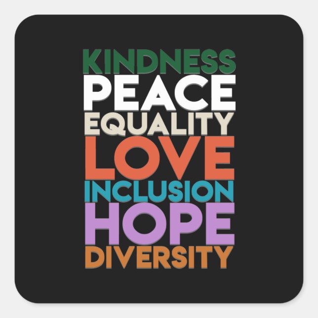 Sticker Carré Film Peace Support Earth World Peace Day Lover (Devant)