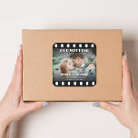 Sticker Carré Film Poster Film Reel Wedding Enregistrer La Date<br><div class="desc">Film Poster Film Reel Wedding Enregistrer La Date</div>