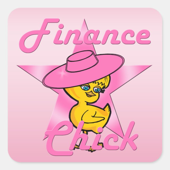 Sticker Carré Finance Chick #8 (Devant)