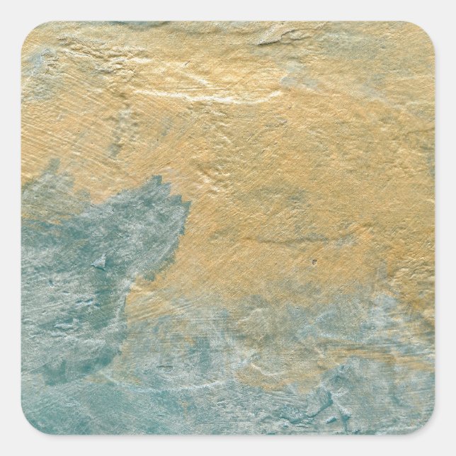 Sticker Carré Finition fausse turquoise cuivre (Devant)