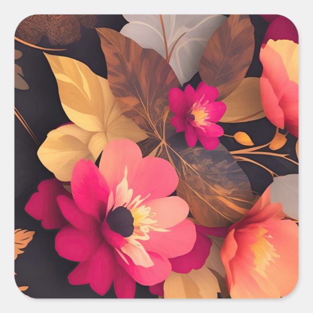 Sticker Carré Fiole enveloppée de vinyle (Devant)