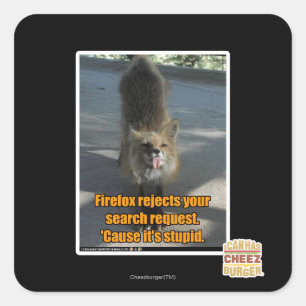 Sticker Carré Firefox rejette