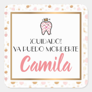 Sticker Carré First tooth label