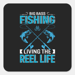 Sticker Carré Fisher Gift Big Fishing Vivre La Vie