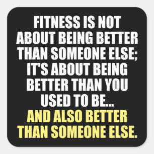 Sticker Carré Fitness Funny Motivational