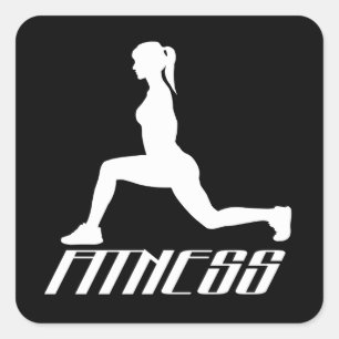 Sticker Carré Fitness girl