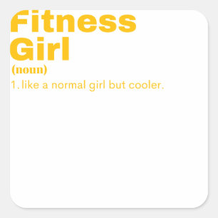 Sticker Carré Fitness Girl - Fitness
