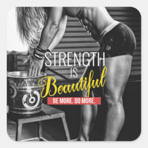 Sticker Carré Fitness Motivationnelle