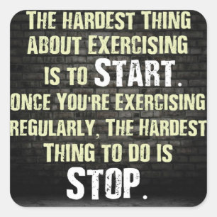 Sticker Carré Fitness Motivationnelle