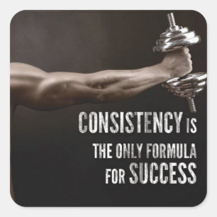 Sticker Carré Fitness Motivationnelle
