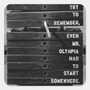 Sticker Carré Fitness Motivationnelle