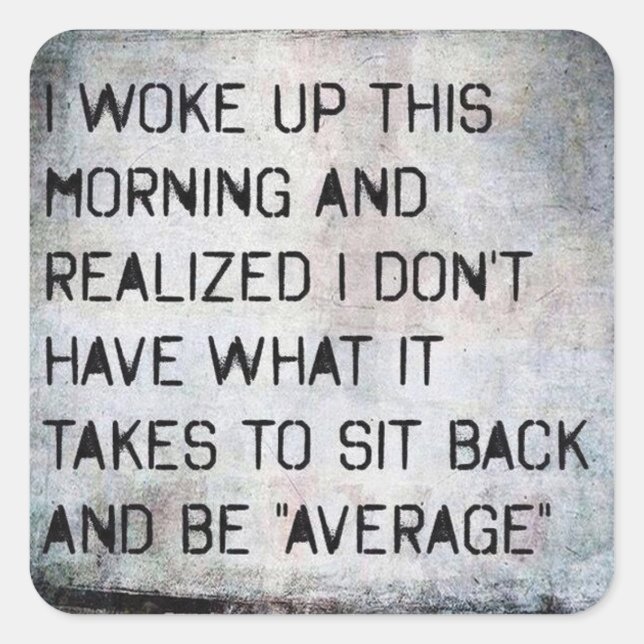 Sticker Carré Fitness Motivationnelle (Devant)